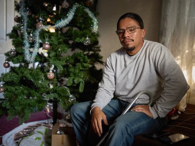 Jose Ruben Hernandez Gomez at his home in Lodi on Dec. 13, 2023. He was one of the hunger strikers at the Mesa Verde ICE detention facility and has filed a federal complaint alleging medical neglect and abuse. Photo by Fred Greaves for CalMatters